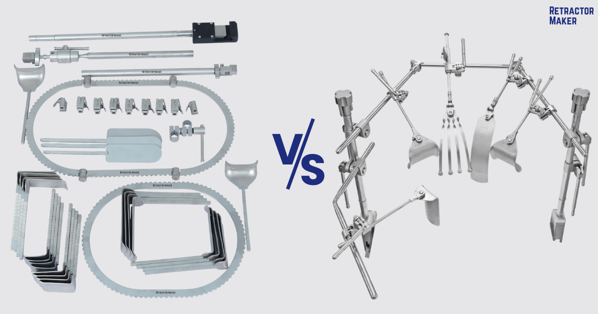 Bookwalter and Thompson retractor components compared