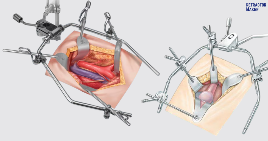 Technical diagram showing the structural architecture and components of an Omni Retractor System
